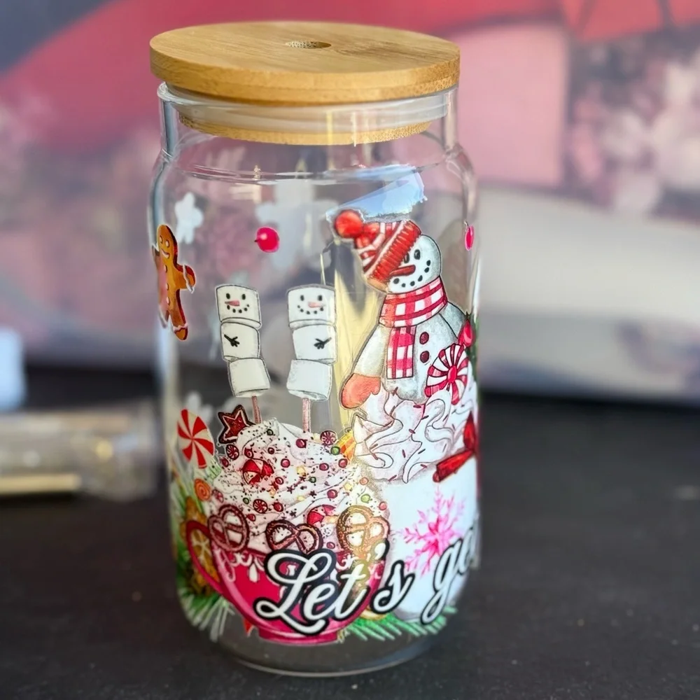 Let’s get‎ baked Xmas glass cup